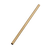 American Metalcraft STWG6 6" Gold Stainless Steel Reusable Straight Straw - 12/Pack