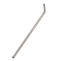 American Metalcraft STWS10 10" Silver Stainless Steel Reusable Bent Straw - 12/Pack