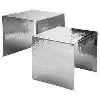 Walco WLVS2326 Ironstone Hammered Stainless Steel 2-Piece Riser Set