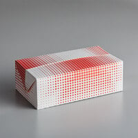 9" x 5" x 3" Red Plaid / Dot Take-Out Lunch / Chicken Box with Fast Top - 250/Case