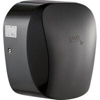 Lavex Black Stainless Steel High Speed Automatic Hand Dryer with HEPA Filtration - 110-130V, 1450W