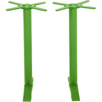 BFM Seating Bali Steel Lime Outdoor / Indoor Bar Height End Table Base Set - 2/Set