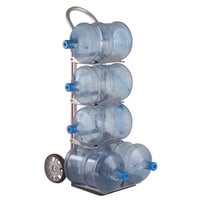 Magliner 500 lb. 5-Bottle Water Hand Truck with 8" Mold-On Rubber Wheels and U-Loop Handle HBK111HM1