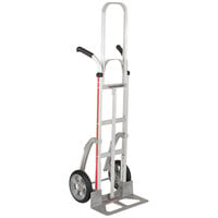 Magliner 500 lb. Straight Back Hand Truck with 10" Balloon Cushion Wheels, Dual Handles, Vertical Strap, 60" Frame Extension, and Stairclimbers HMK116UAB5CV
