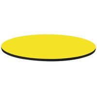 Correll Round Yellow Finish High Pressure Bar & Cafe Table Top