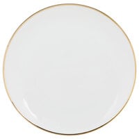 10 Strawberry Street CPGL0004 Coupe Gold Line 7 5/8" Gold Porcelain Salad Plate - 24/Case