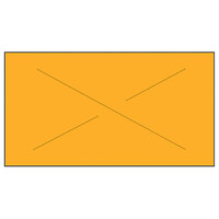 Garvey 2212-04570 2212 Series 7/8" x 1/2" Orange 1225-Count One-Line Cross-Cut Pricemarker Label Roll - 9/Pack