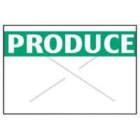 Garvey 1812-03830 1812 Series 11/16" x 1/2" White / Green "PRODUCE" 1275-Count One-Line Cross-Cut Pricemarker Label Roll - 11/Pack