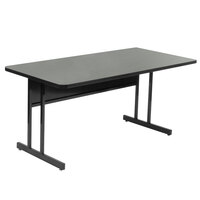 Correll 30" x 60" Montana Granite Rectangular Premium Laminate Desk Height High Pressure Top Computer Table
