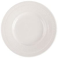 7" Ivory (American White) Embossed Rim China Plate - 36/Case
