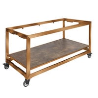 Eastern Tabletop ST5900RZB Hub Buffet 66" x 30 3/4" x 32 1/4" Bronze XYLO Coated Stainless Steel Foldaway Table Frame