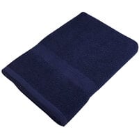 Monarch Brands True Colors 25" x 52" 100% Ring Spun Cotton Navy Bath Towel 10.5 lb.