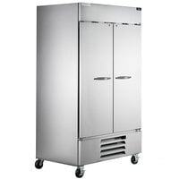 Beverage-Air HBF44HC-1 47" Horizon Series Two Section Solid Door Reach in Freezer with LED Lighting - 44 cu. ft.