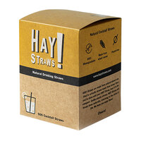 HAY! Straws 5" Natural Wheat Compostable Cocktail Straws - 500/Pack