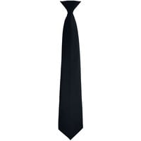 Henry Segal 3 1/2" Customizable Black Pre-Knotted Zipper Straight Neck Tie