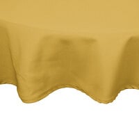 Intedge Round Yellow Hemmed 65/35 Poly/Cotton Blend Cloth Table Cover