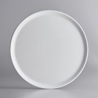 GET ML-1401-AW Madison Avenue 14" Round American White Melamine Display Tray / Plate with Screw Hole for ST-5 Pedestal