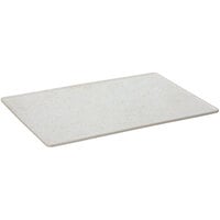 GET SB-1812-GW Madison Avenue / Granville 18" x 12" Rectangular White Melamine Faux Matte Granite Display Board