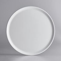GET ML-1175-AW Madison Avenue 11 3/4" Round American White Melamine Display Tray / Plate with Screw Hole for ST-5 Pedestal
