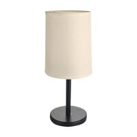 Sterno 80570 Martini Noir 11" Black Lamp with Beige Shade