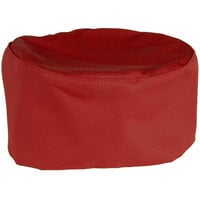 Mercer Culinary Millennia® Customizable Red Baker's Skull Cap / Pill Box Hat M60075RD - Regular Size