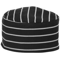 Mercer Culinary Millennia® Customizable Chalk Stripe Baker's Skull Cap / Pill Box Hat M60075CS - Regular Size