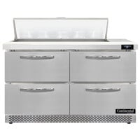 Continental Refrigerator SW48N10-FB-D 48" 4 Drawer Front Breathing Refrigerated Sandwich Prep Table