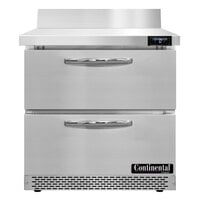 Continental Refrigerator SWF32NBS-FB-D 32" Front Breathing Worktop Freezer with Two Drawers - 9 Cu. Ft.