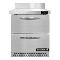 Continental Refrigerator SWF27NBS-FB-D 27" Front Breathing Worktop Freezer with Two Drawers - 7.4 Cu. Ft.