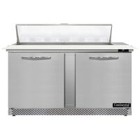 Continental Refrigerator SW60N12C-FB 60" 2 Door Cutting Top Front Breathing Refrigerated Sandwich Prep Table