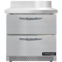 Continental Refrigerator SW32NBS-FB-D 32" Front Breathing Worktop Refrigerator with Two Drawers - 9 Cu. Ft.