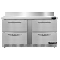 Continental Refrigerator SWF60NBS-FB-D 60" Front Breathing Worktop Freezer with Four Drawers - 17 Cu. Ft.