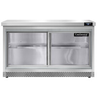 Continental Refrigerator SW48NSGD-FB 48" Front Breathing Undercounter Refrigerator with Sliding Glass Doors - 13.4 Cu. Ft.