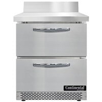 Continental Refrigerator SW27NBS-FB-D 27" Front Breathing Worktop Refrigerator with Two Drawers - 7.4 Cu. Ft.