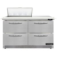 Continental Refrigerator SW48N8C-FB-D 48" 4 Drawer Cutting Top Front Breathing Refrigerated Sandwich Prep Table