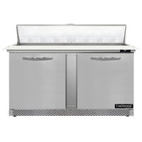 Continental Refrigerator SW60N16C-FB 60" 2 Door Cutting Top Front Breathing Refrigerated Sandwich Prep Table
