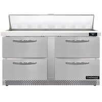 Continental Refrigerator SW60N16-FB-D 60" 4 Drawer Front Breathing Refrigerated Sandwich Prep Table