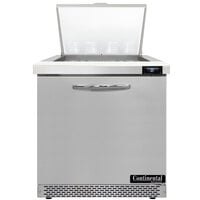 Continental Refrigerator SW32-N-12M-FB 32" 1 Door Mighty Top Front Breathing Refrigerated Sandwich Prep Table