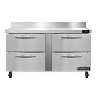 Continental Refrigerator SWF60NBS-D 60" Worktop Freezer with Four Drawers and Backsplash