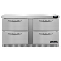 Continental Refrigerator SWF60N-FB-D 60" Undercounter Freezer with Four Drawers