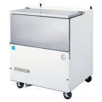 Beverage-Air SM34HC-W-02 34" 1-Sided White Milk Cooler with Stainless Steel Interior