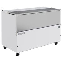 Beverage-Air SM58HC-W-02 58" 1-Sided White Milk Cooler with Stainless Steel Interior