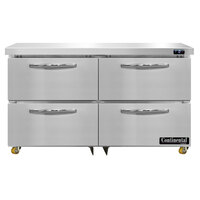 Continental Refrigerator SWF48N-U-D 48" Low Profile Undercounter Freezer with Four Drawers