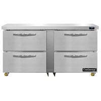 Continental Refrigerator SWF60N-U-D 60" Low Profile Undercounter Freezer with Four Drawers