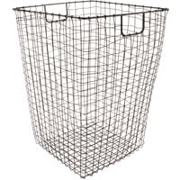 GET WB-301-MG Breeze 16 1/2" x 25" Square Metal Gray Storage Basket
