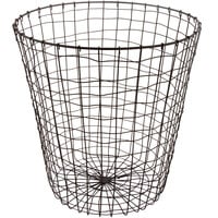 GET WB-312-MG Breeze 15 3/4" x 18" Round Metal Gray Storage Basket