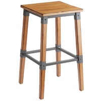 Lancaster Table & Seating Industrial Backless Bar Stool with Antique Natural Finish
