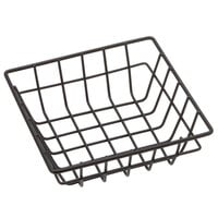 American Metalcraft 6" Black Square Wire Basket