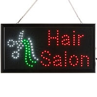 Choice 19" x 10" LED Rectangular Hair Salon Sign with Two Display Modes