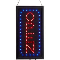 Choice 19" x 10" Vertical LED Rectangular Open Sign with Two Display Modes